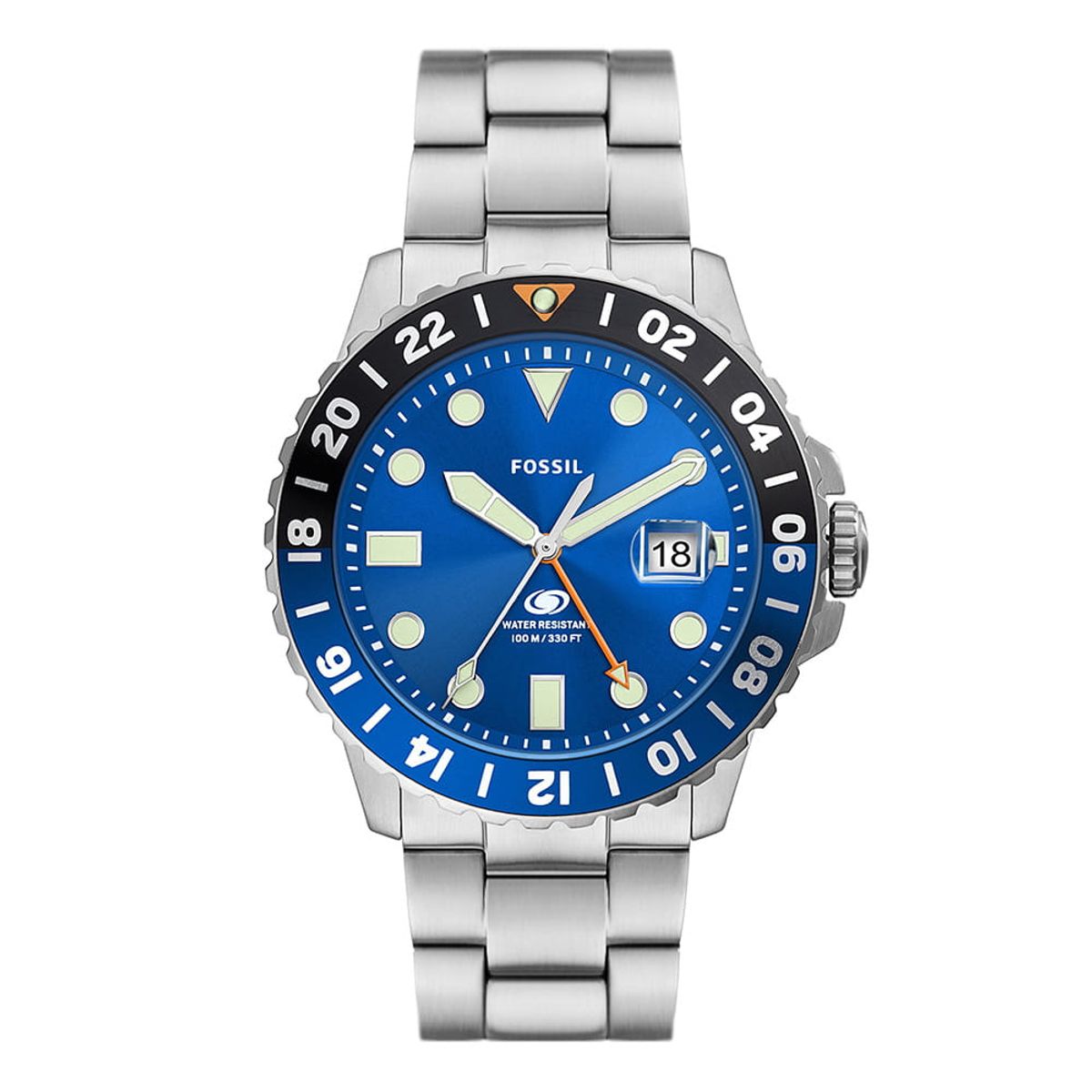 파슬(FOSSIL) FS5991 (Blue GMT) 블루 GMT 다이버 GMT 남성 메탈시계
