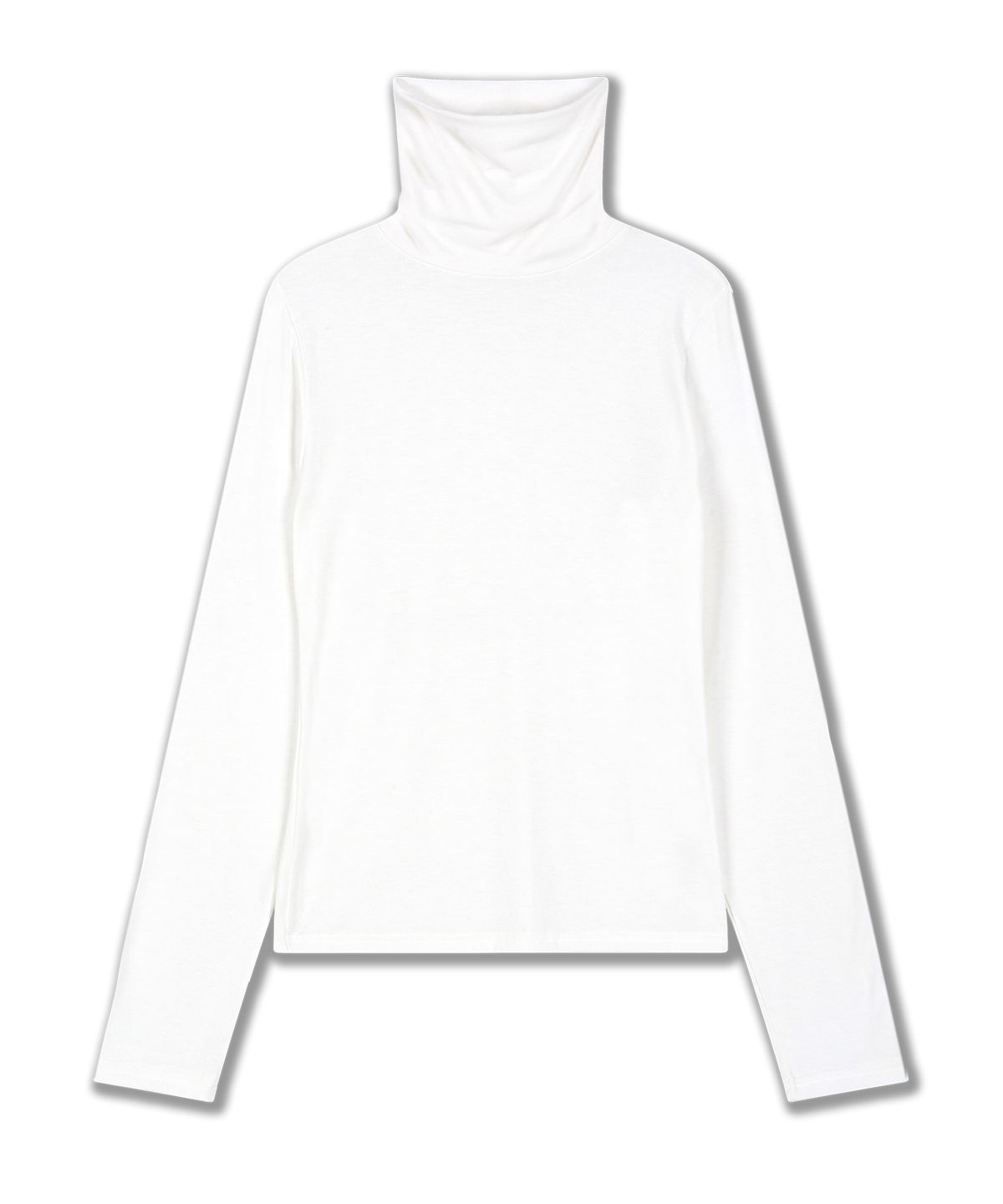 돌핀웨이브어패럴(DOLPHIN WAVE APPAREL) 돌핀 피티드 슬림 터틀넥 긴팔티셔츠 아이보리