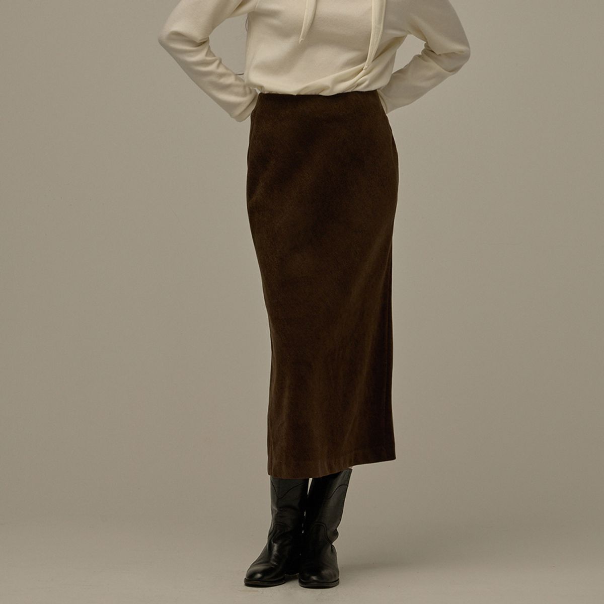 비뮤즈맨션(BEMUSE MANSION) Mermaid skirt - Brown