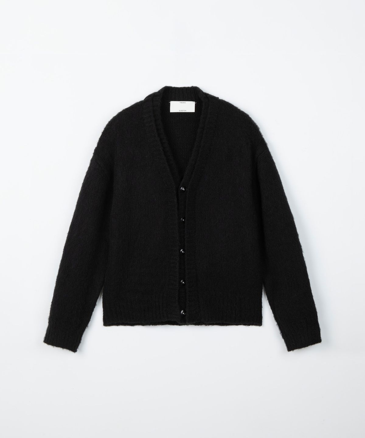 디앤드퀘스천(THEENDQUESTION) Double brush cardigan / BLACK