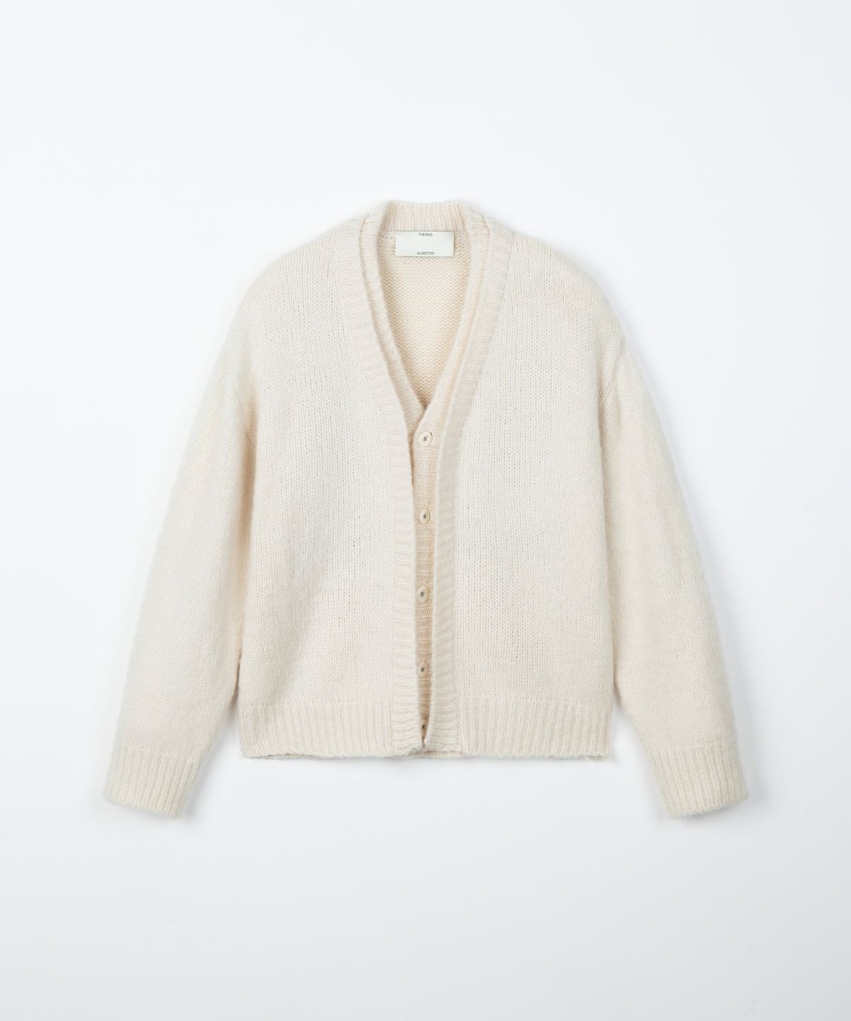 디앤드퀘스천(THEENDQUESTION) Double brush cardigan / IVORY