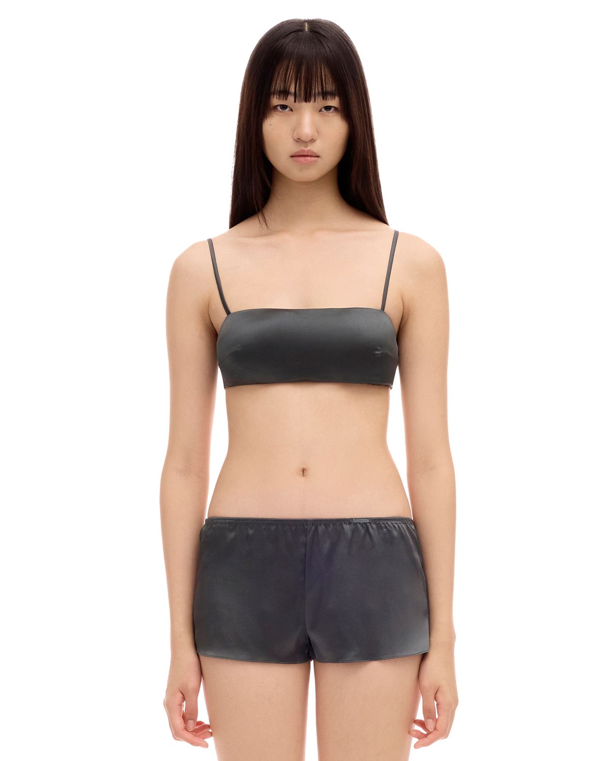 후포(HOOPOE) love silk bralette_deep forest