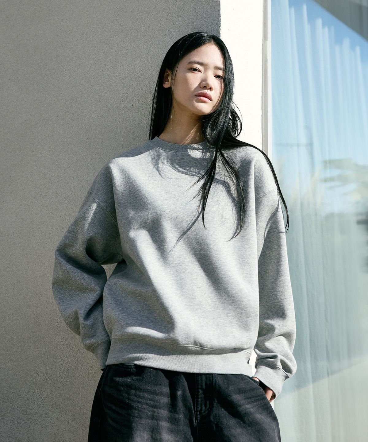 미니멀프로젝트(MINIMALPROJECT) 리파인드 스탠다드 기모 맨투맨 티셔츠 MMT200 [GRAY]