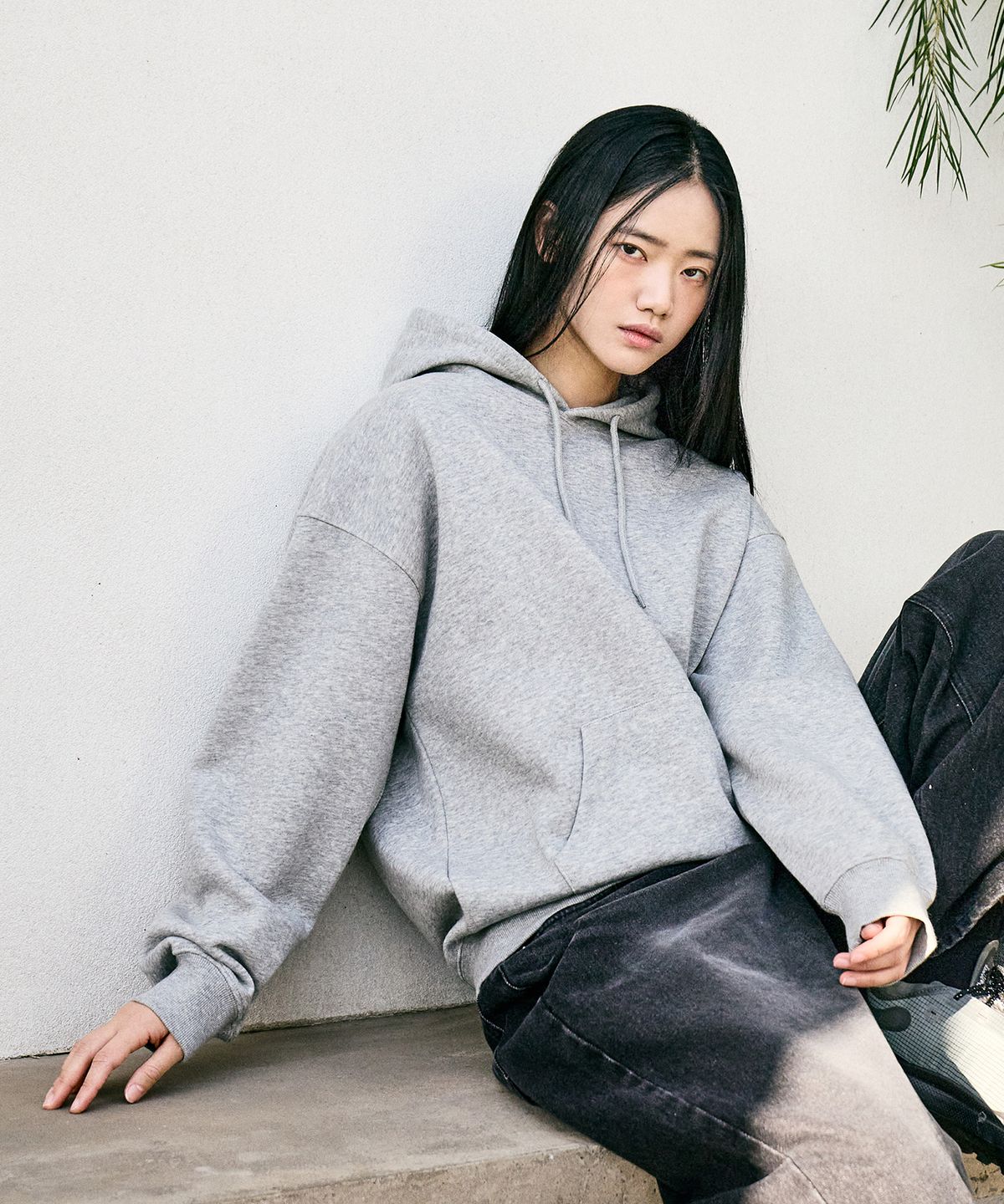 미니멀프로젝트(MINIMALPROJECT) 리파인드 스탠다드 기모 후드 티셔츠 MHT200 [GRAY]