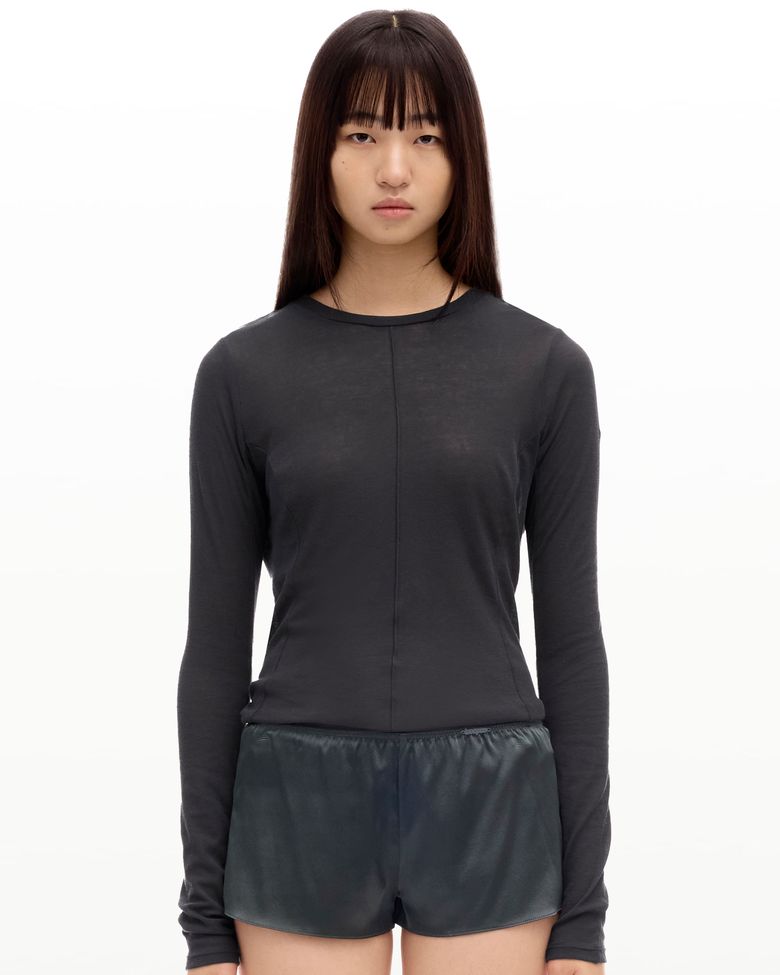 love sheer long sleeve t-shirt_deep forest