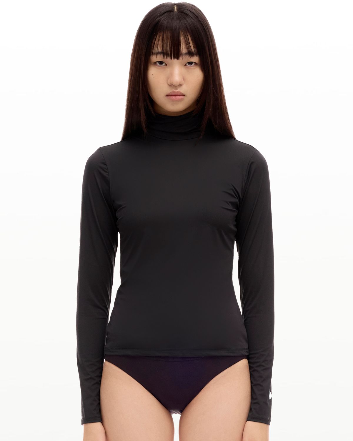 후포(HOOPOE) love sheer turtleneck long sleeve bratop_charcoal