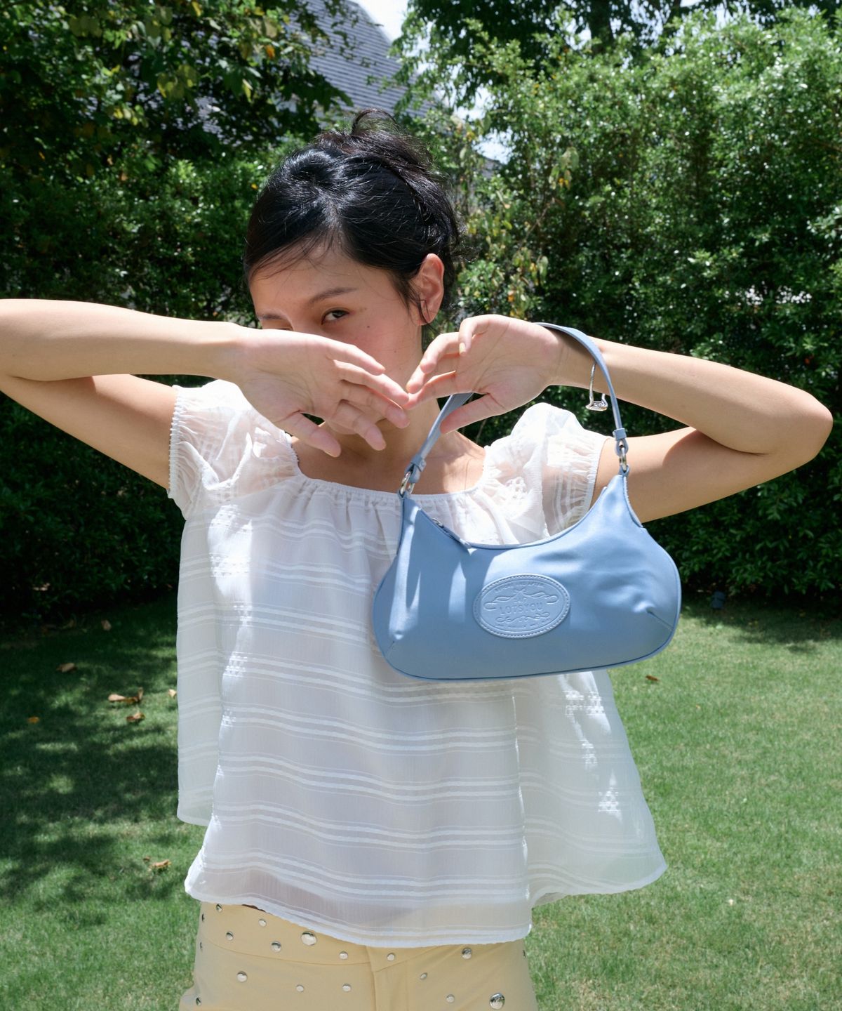 라츠유(LOTSYOU) lotsyou_Romi Shoulder Bag Sky Blue