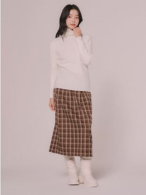 체크 H라인 스커트 (2color)