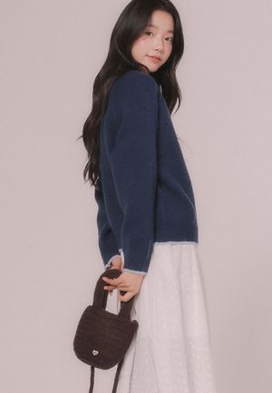 하트 미니 니팅백 (딥브라운)