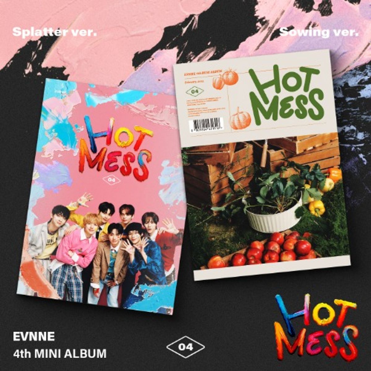 후즈팬 스토어(WHOSFAN STORE) 이븐 (EVNNE) - 미니4집 [HOT MESS] (Splatter Ver. / Sowing Ver.)