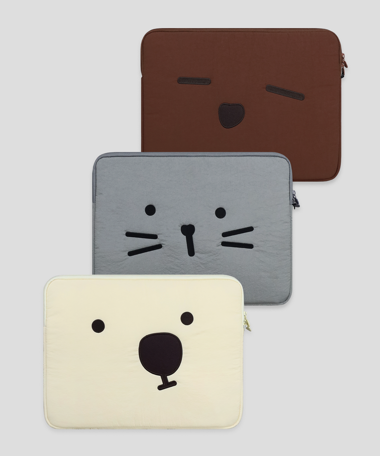 나일론 자수 노트북 파우치 - 17Inch,3COLORS