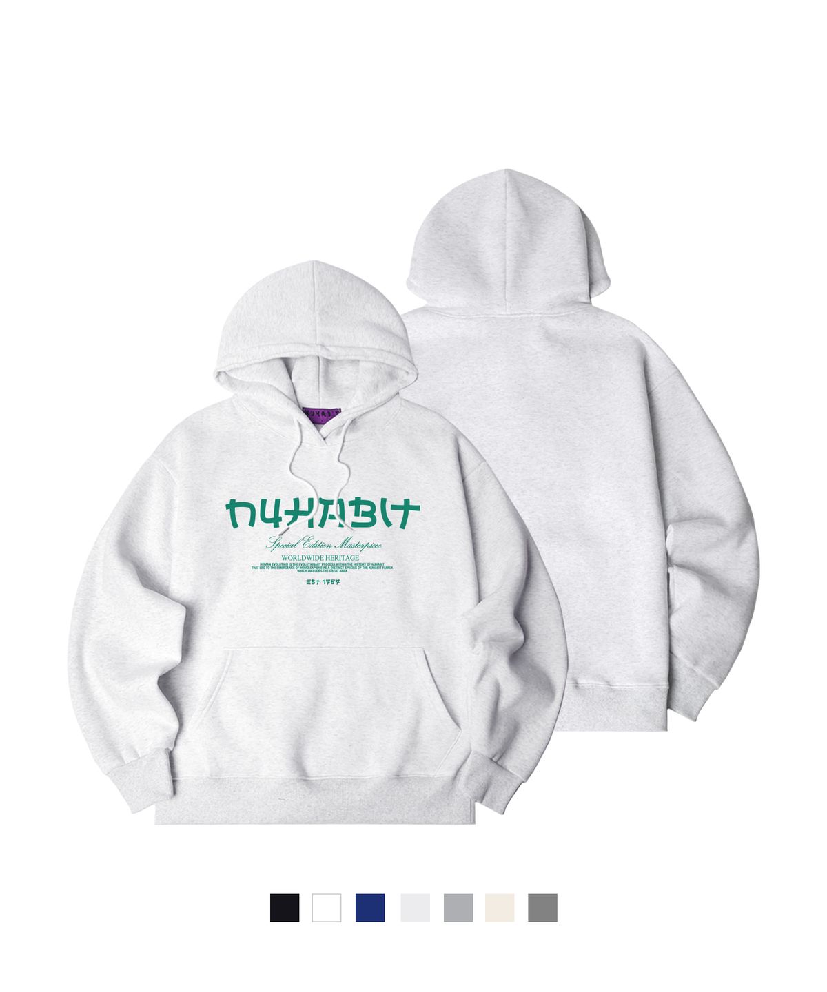 뉴해빗(NUHABIT) N/H J-HABIT 오버핏 기모 후드 (SOH4-4NH1291)
