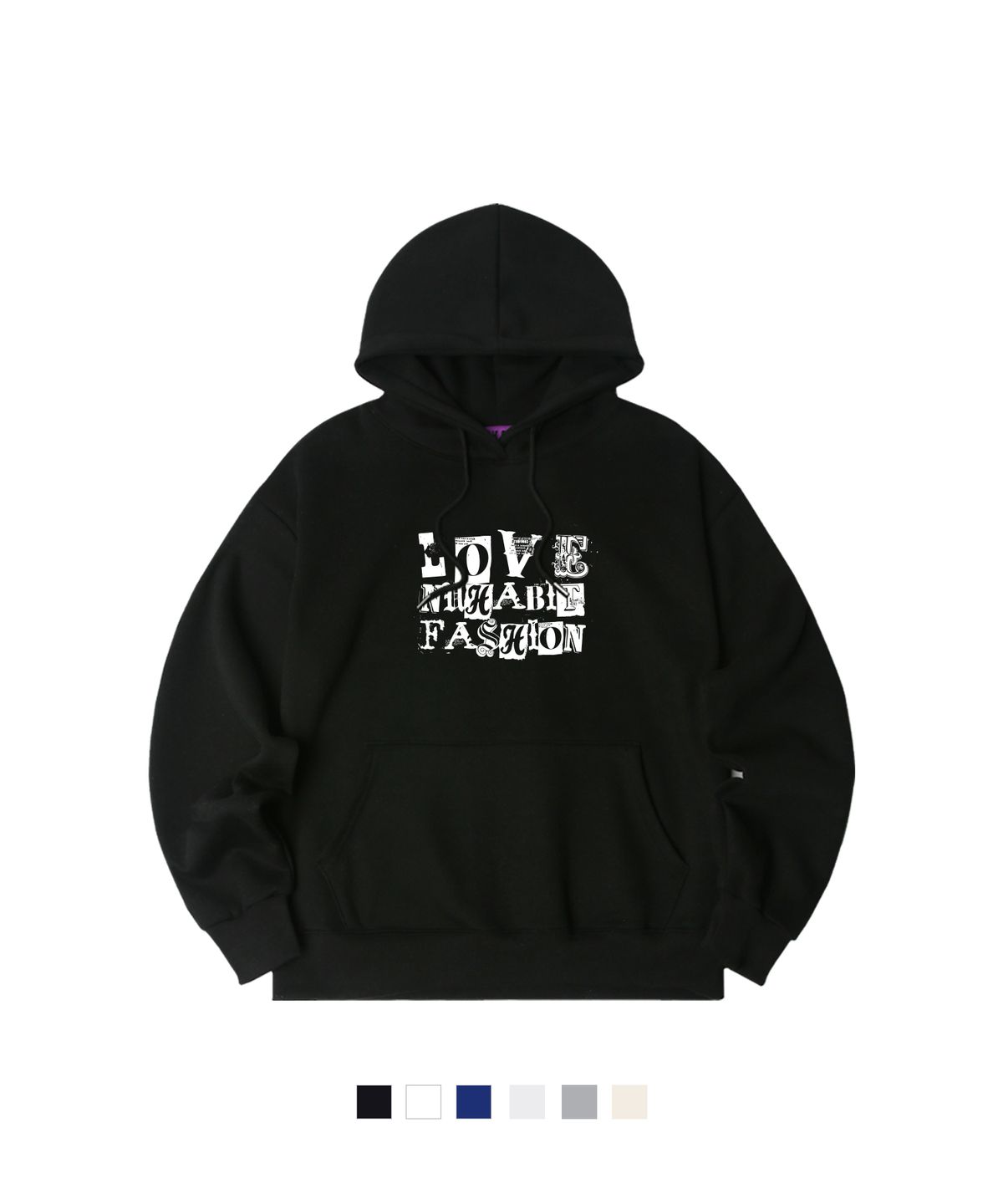 뉴해빗(NUHABIT) N/H CRIME LOGO 오버핏 기모 후드 (SOH4-4NH1252)