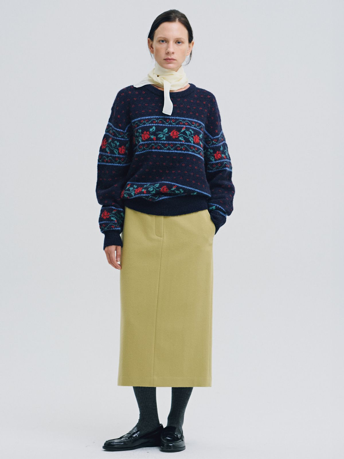 시엔느(SIENNE) Sante Wool Skirt (Misty Yellow)