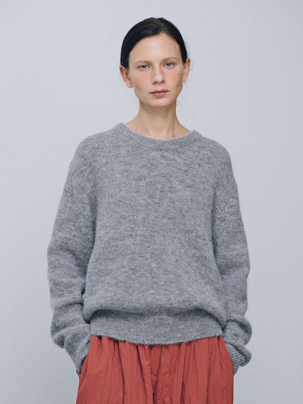 시엔느(SIENNE) Fog Alpaca Knit (Melange Gray)