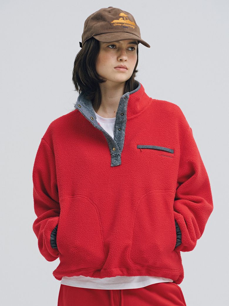 Montana Fleece Anorak (Red)