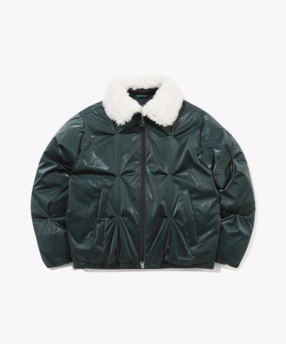 디아도라(diadora) 베라피우마 퍼 트림 덕다운 자켓 우먼 GREEN