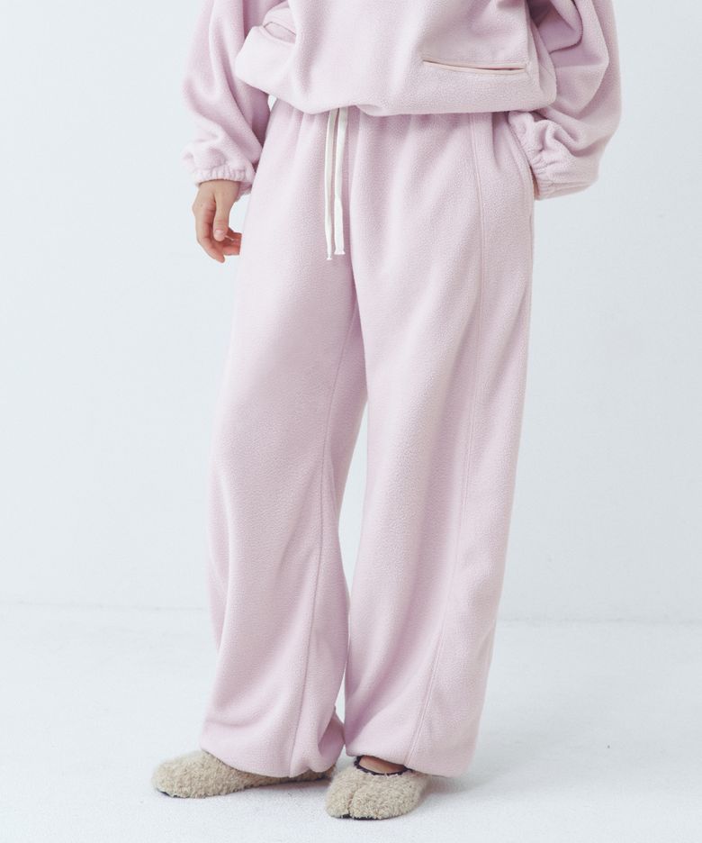 Over-fit Soft Fleece Pants_CTB557(Pink)