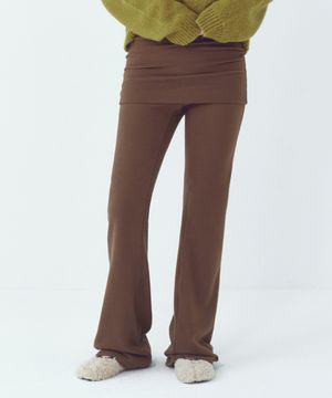 Every Day Comfort Layerd Skirt Pants_CTB556(Brown)