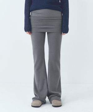 Every Day Comfort Layerd Skirt Pants_CTB556(Charcoal)