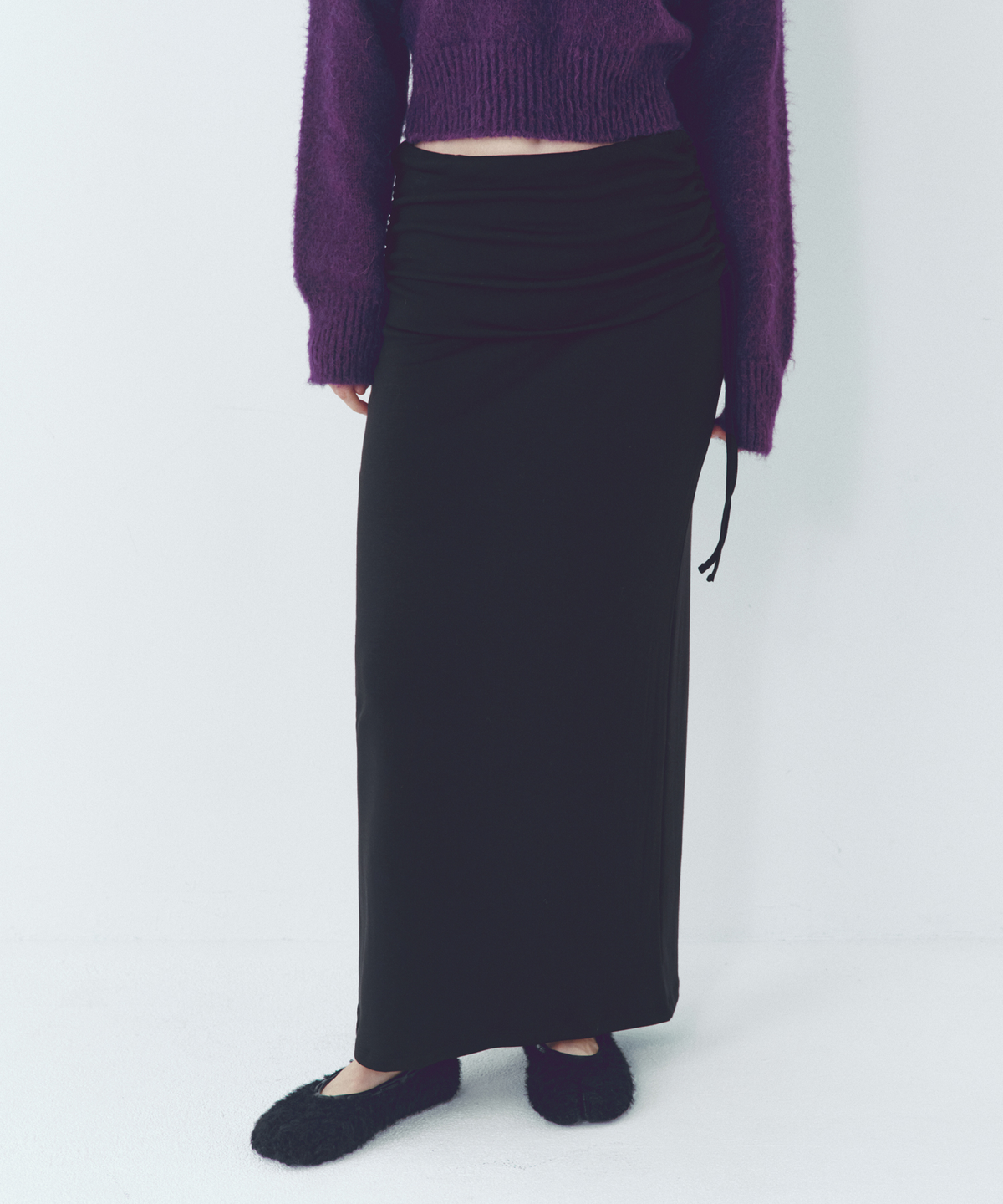 씨타(CITTA) Every Day Comfort Long Skirt (FW)_CTS623(Black)