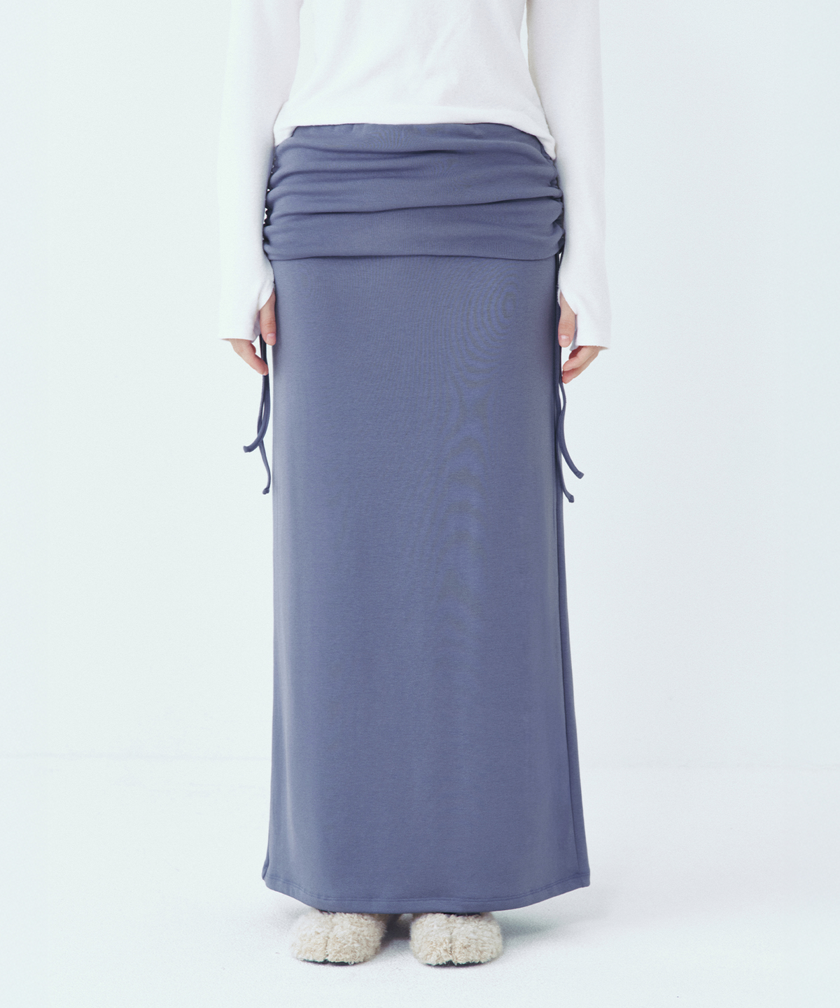 씨타(CITTA) Every Day Comfort Long Skirt (FW)_CTS623(Blue)