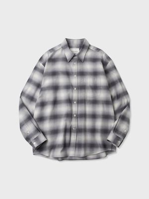 코튼 옴브레 체크 컴포트 셔츠 (PURPLE)