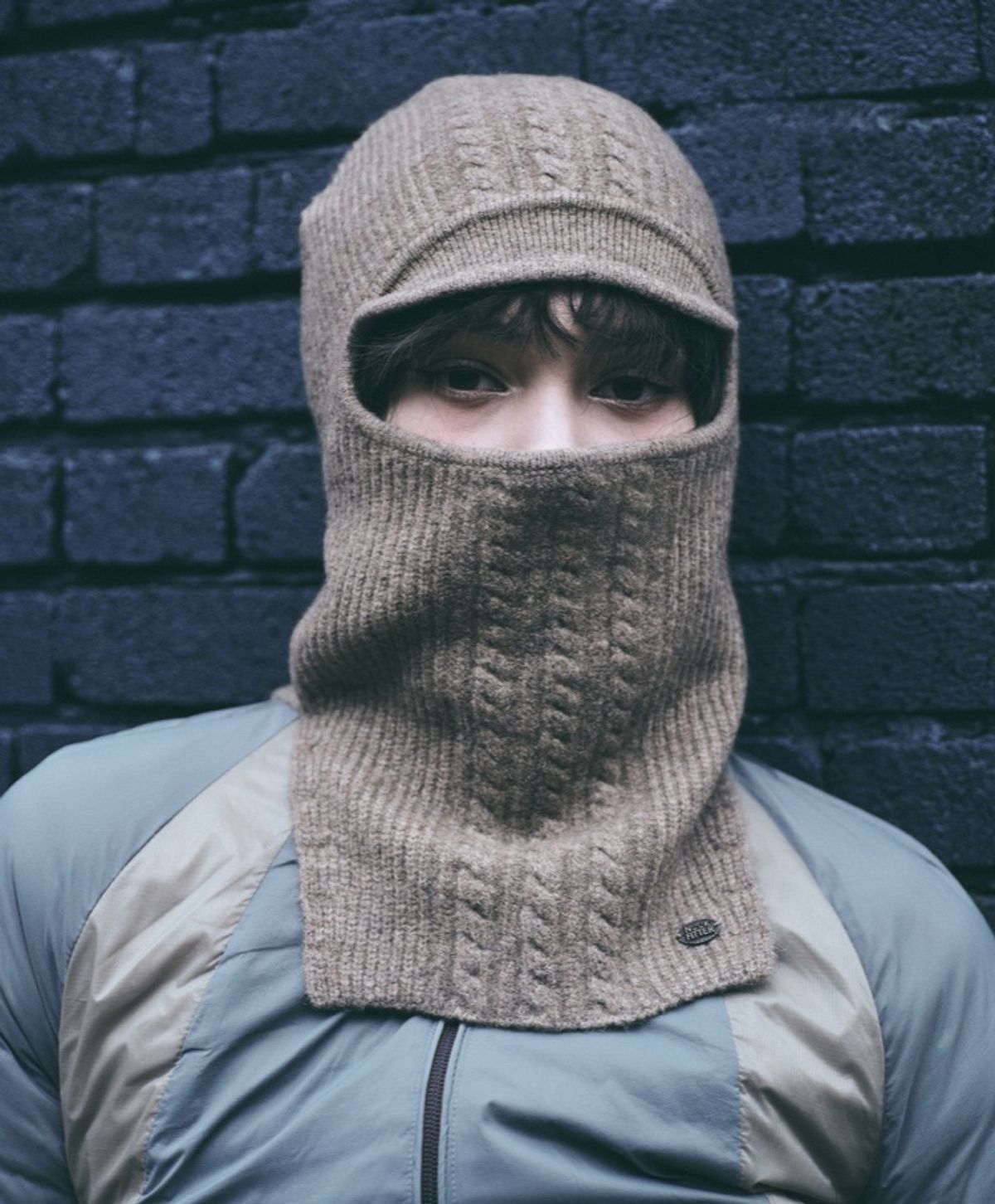 누크피터(NUUKFITTER) YAK CABLE KNIT BALACLABA [BEIGE]