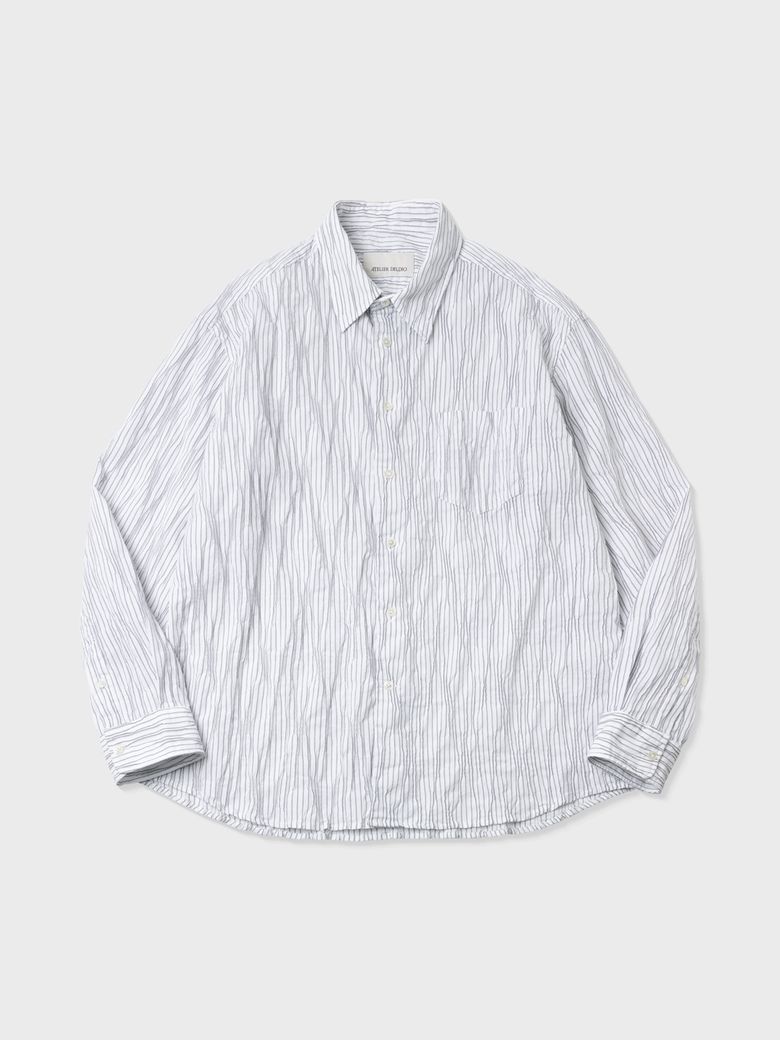 도비 스트라이프 크리즈 컴포트 셔츠 (WHITE)