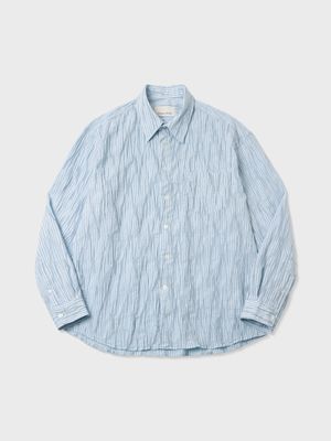 도비 스트라이프 크리즈 컴포트 셔츠 (BLUE)