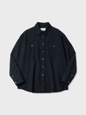 실크 노일 컴포트 셔츠 (BLACK)