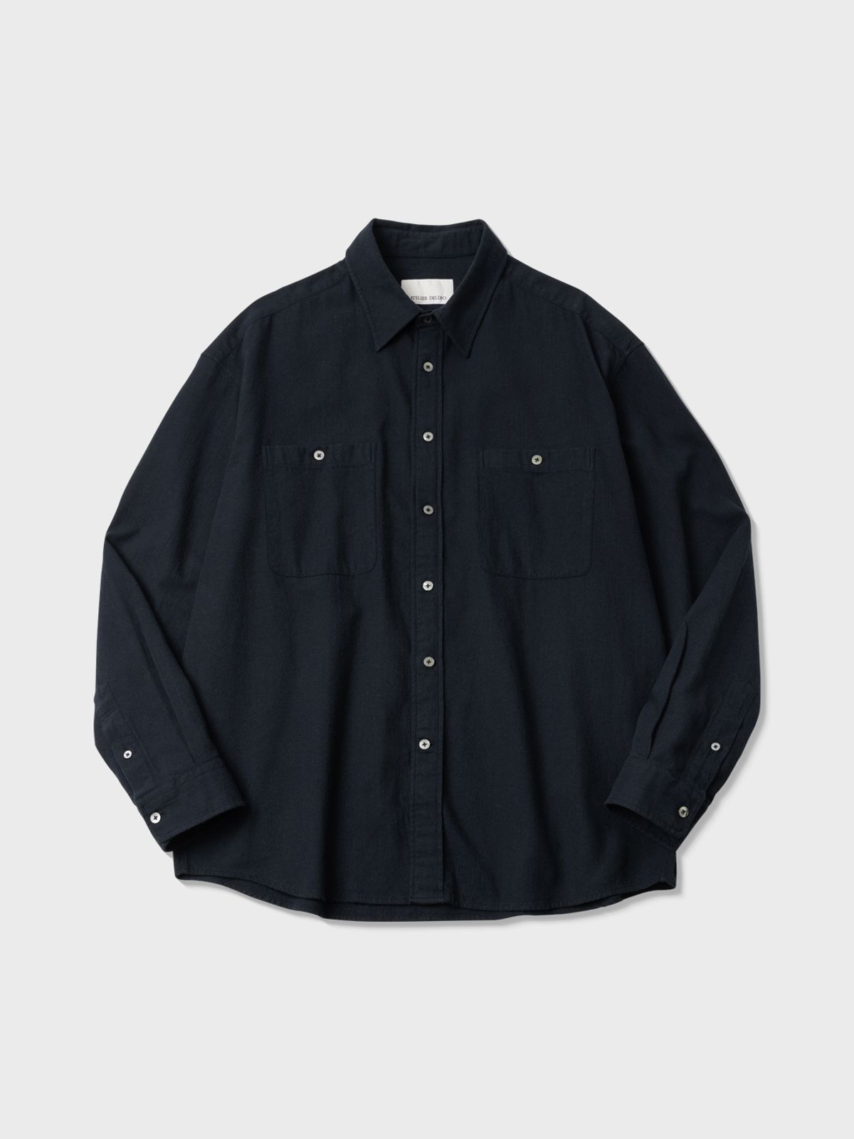 아틀리에 델디오(ATELIER DELDIO) 실크 노일 컴포트 셔츠 (BLACK)