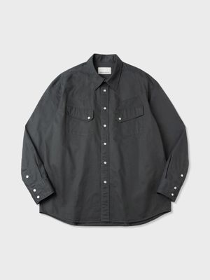 피그먼트 다이드 코튼 웨스턴 셔츠 (GRAPHITE)