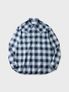인디고 다이드 코튼 체크 웨스턴 셔츠 (INDIGO BLUE)
