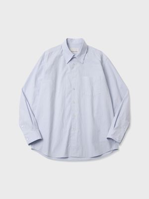 코튼 타입라이터 테이퍼드 셔츠 (PALE BLUE)