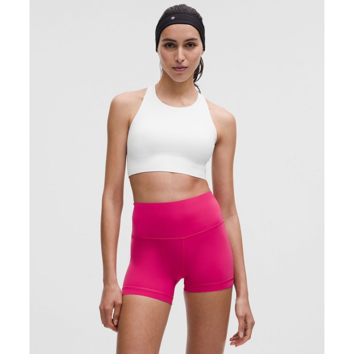 룰루레몬(LULULEMON) 라이트리프트 스포츠 브라 *미디엄 서포트, B C컵  WHT