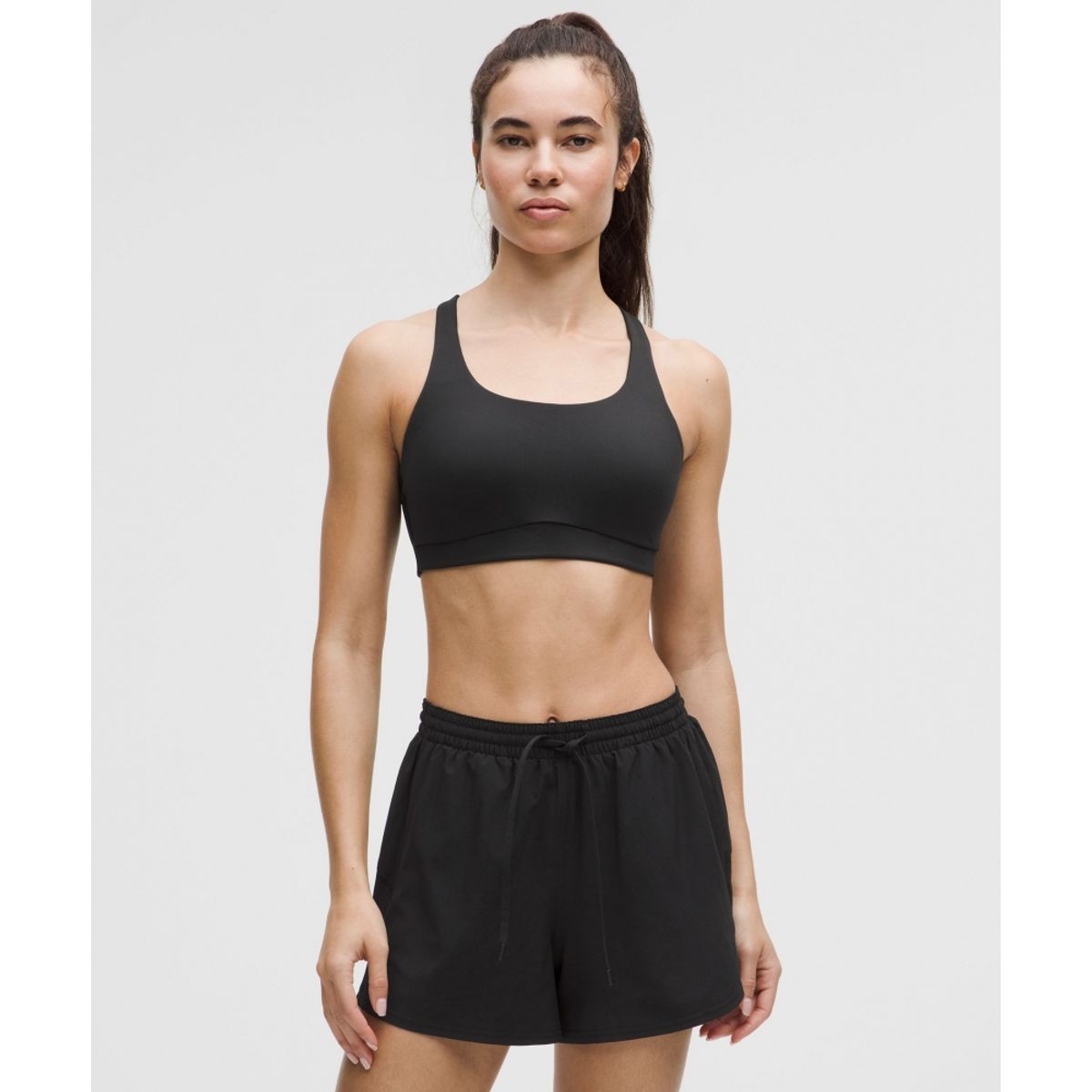 룰루레몬(LULULEMON) 에너지 브라 미디엄 서포트, B–D컵 *에볼브  BLK