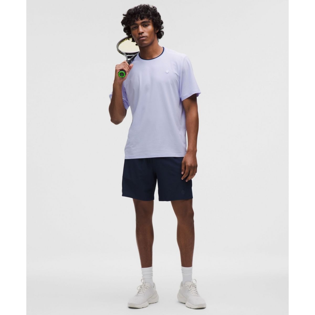룰루레몬(LULULEMON) UV 프로텍티브 스트라이프 메쉬 테니스 티셔츠  SRNB