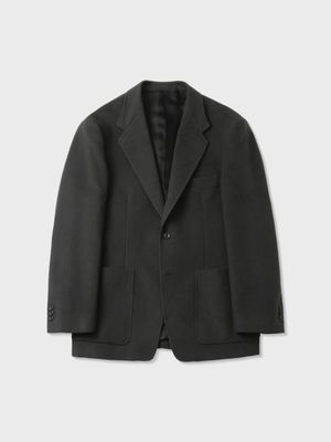 브러시드 실크 테일러드 재킷 (CHARCOAL GREY)