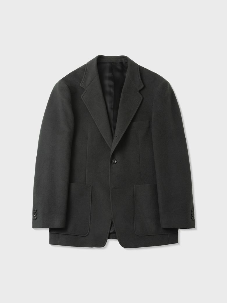 브러시드 실크 테일러드 재킷 (CHARCOAL GREY)