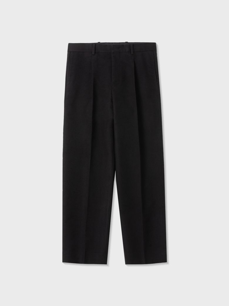 브러시드 실크 테일러드 팬츠 (BLACK)