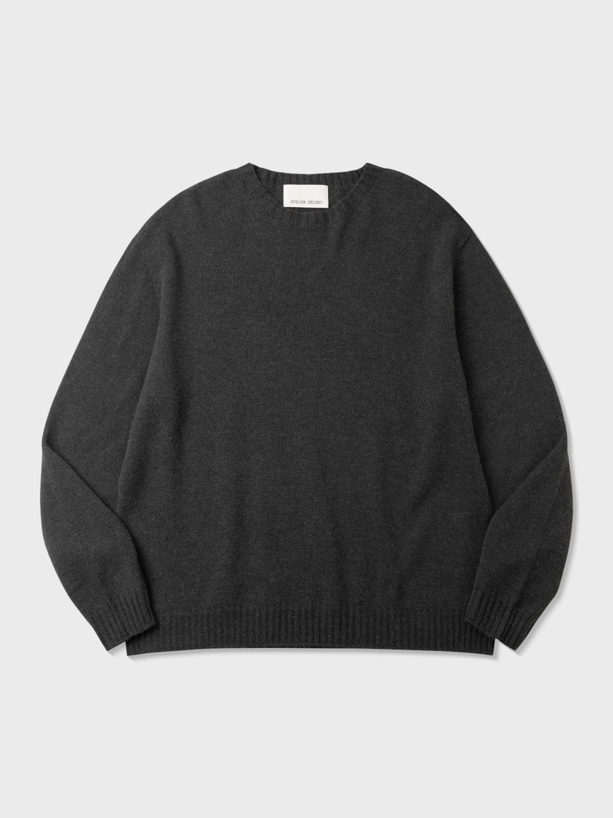 아틀리에 델디오(ATELIER DELDIO) 베이비 알파카 울 블렌드 니트 (CHARCOAL GREY)