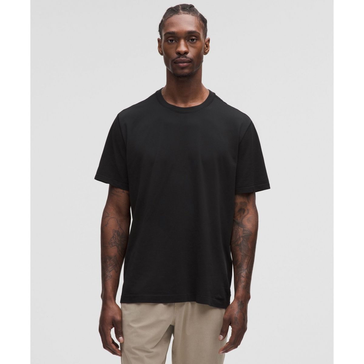 룰루레몬(LULULEMON) 메탈 벤트 테크 릴랙스 핏 숏슬리브 셔츠  BLK BLK