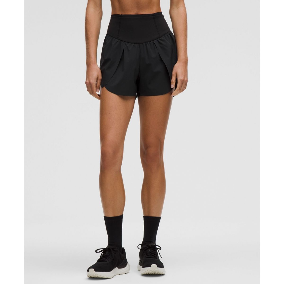룰루레몬(LULULEMON) 고 퍼더 하이라이즈 스플릿 쇼츠 3inch  BLK