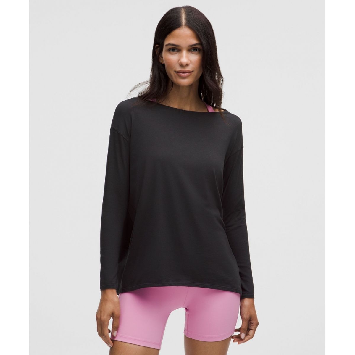 룰루레몬(LULULEMON) 백 인 액션 코튼 롱슬리브 셔츠  BLK