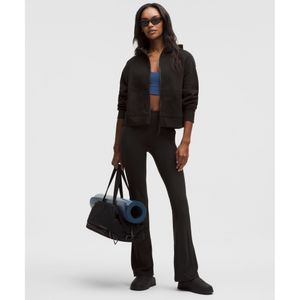 그루브 하이라이즈 플레어드 팬츠 위드 포켓 32.5inch  BLK