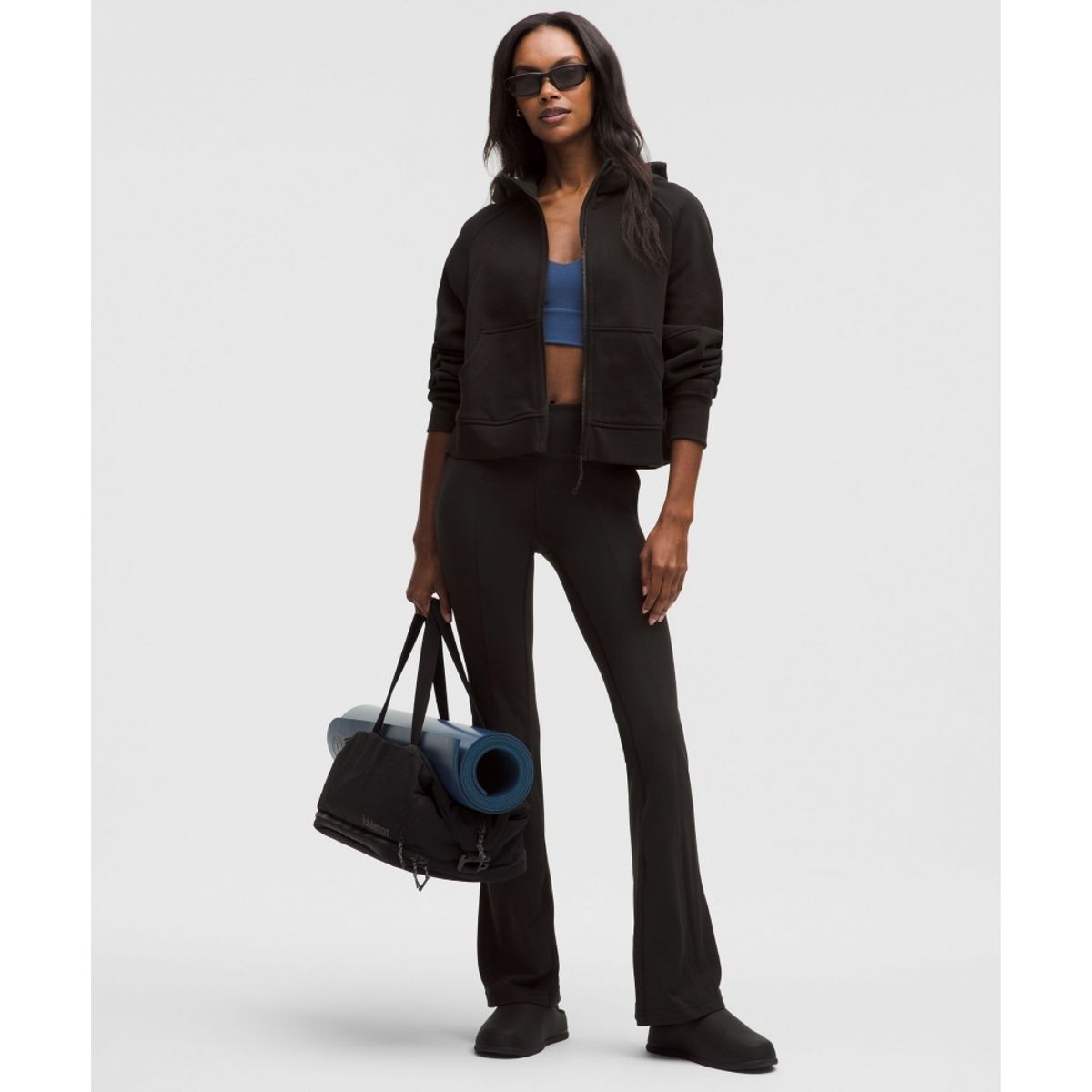 룰루레몬(LULULEMON) 그루브 하이라이즈 플레어드 팬츠 위드 포켓 32.5inch  BLK