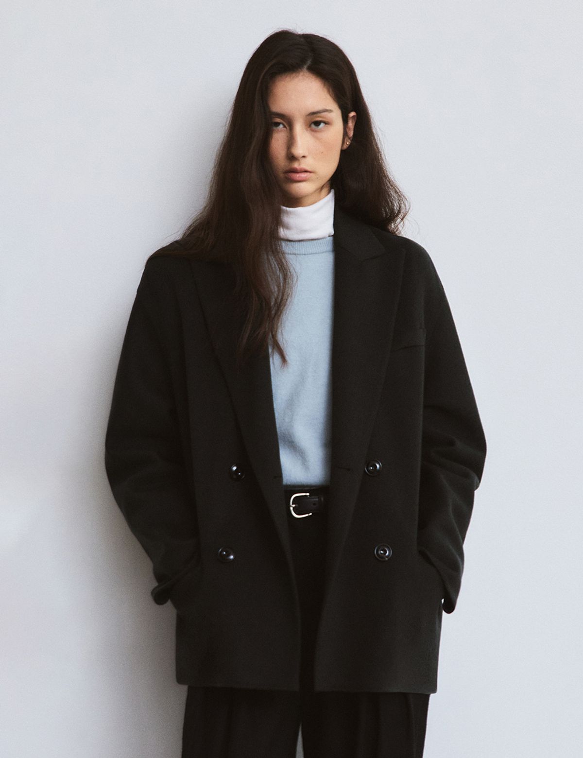 더엘로(THEELO) Cash Handmade Double Jacket (Black)