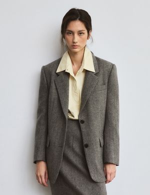Herringbone Jacket (Charcoal)
