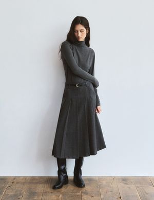 Pleated Skirt (Gray)